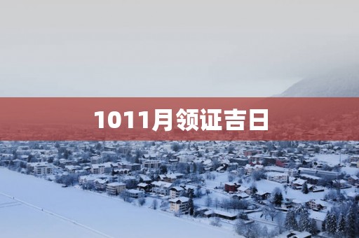 1011月领证吉日