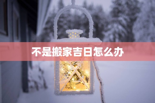 不是搬家吉日怎么办