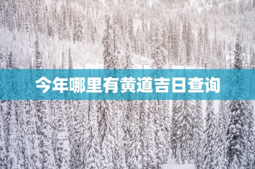 今年哪里有黄道吉日查询