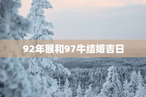 92年猴和97牛结婚吉日