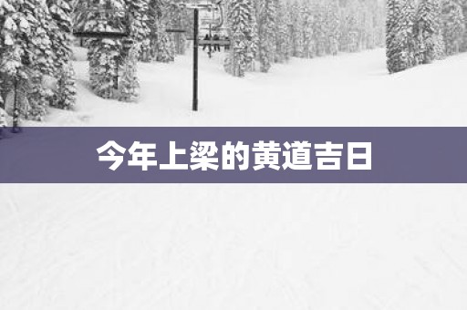 今年上梁的黄道吉日