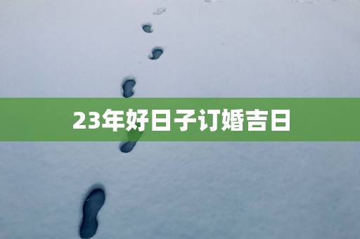 23年好日子订婚吉日