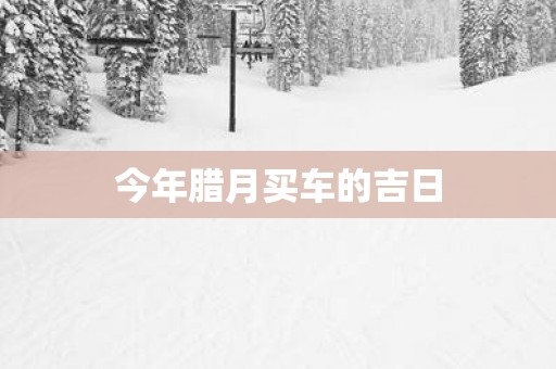 今年腊月买车的吉日