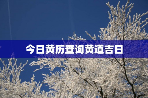 今日黄历查询黄道吉日