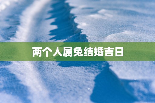 两个人属兔结婚吉日
