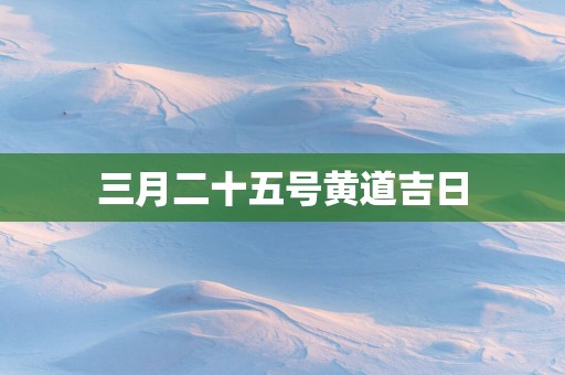 三月二十五号黄道吉日