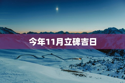 今年11月立碑吉日