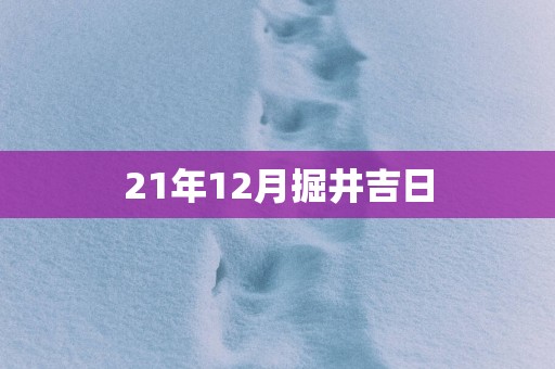 21年12月掘井吉日