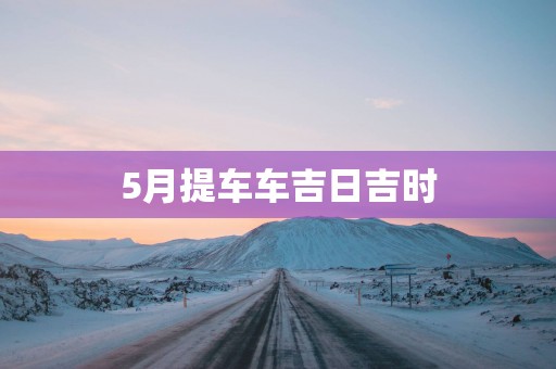 5月提车车吉日吉时