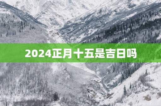 2025正月十五是吉日吗