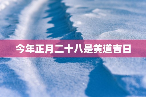 今年正月二十八是黄道吉日