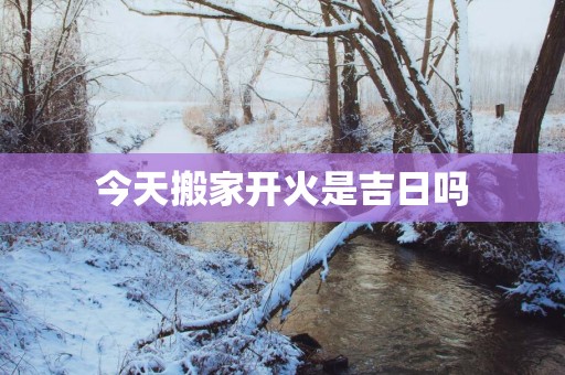 今天搬家开火是吉日吗