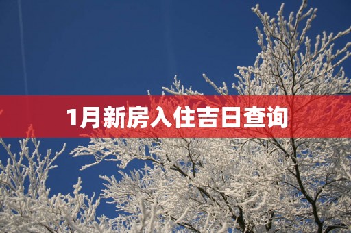 1月新房入住吉日查询
