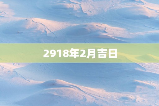 2918年2月吉日
