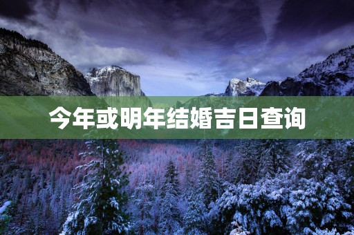今年或明年结婚吉日查询