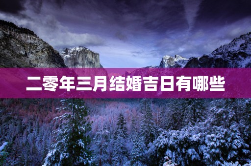 二零年三月结婚吉日有哪些