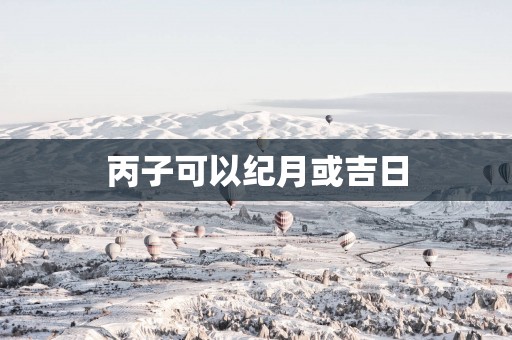 丙子可以纪月或吉日