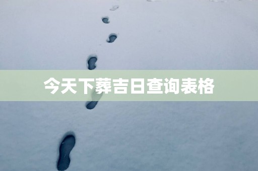 今天下葬吉日查询表格