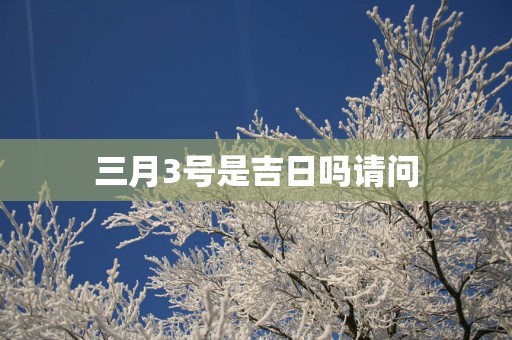 三月3号是吉日吗请问