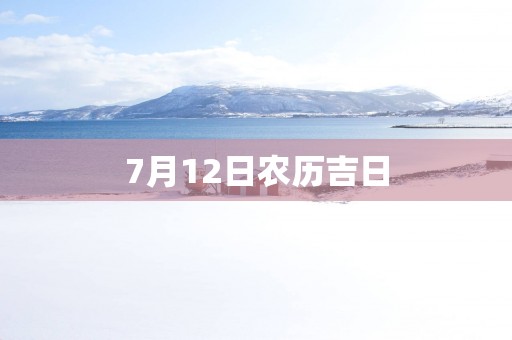 7月12日农历吉日