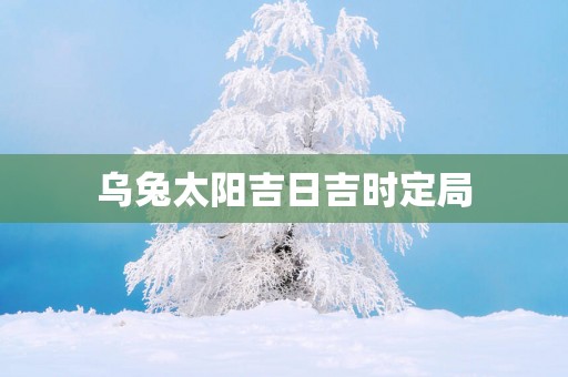 乌兔太阳吉日吉时定局
