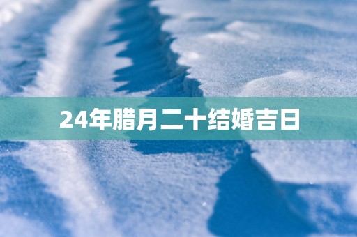 24年腊月二十结婚吉日