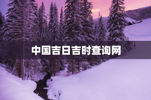 中国吉日吉时查询网