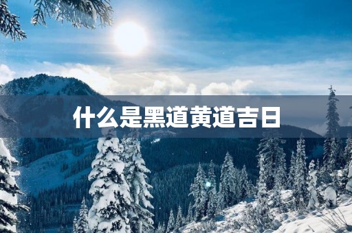 什么是黑道黄道吉日