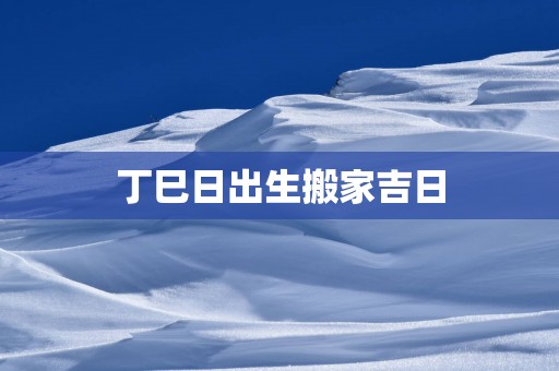 丁巳日出生搬家吉日