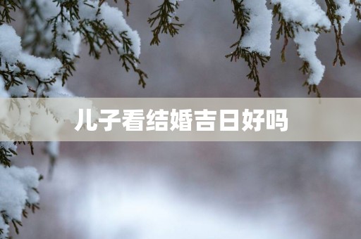 儿子看结婚吉日好吗