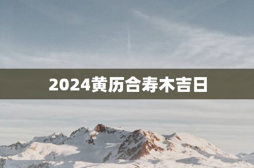 2025黄历合寿木吉日