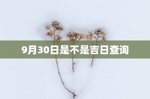 9月30日是不是吉日查询
