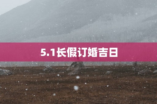 5.1长假订婚吉日