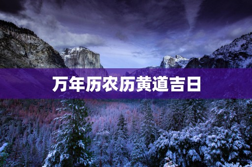 万年历农历黄道吉日
