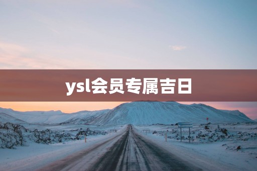 ysl会员专属吉日