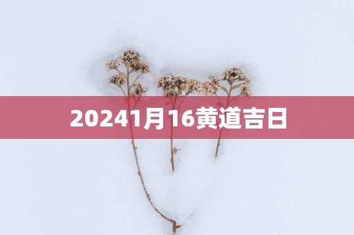 20251月16黄道吉日