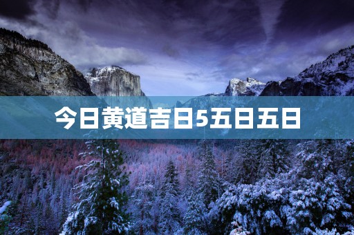 今日黄道吉日5五日五日