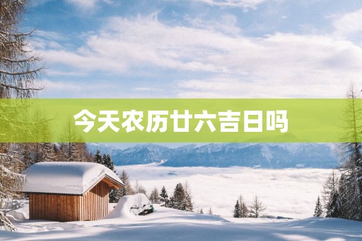 今天农历廿六吉日吗