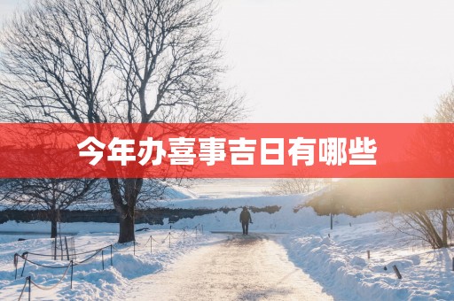 今年办喜事吉日有哪些