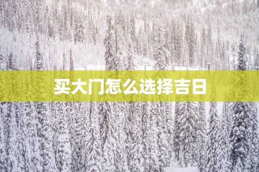 买大门怎么选择吉日
