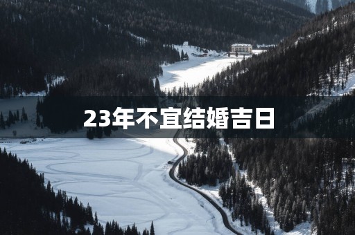 23年不宜结婚吉日