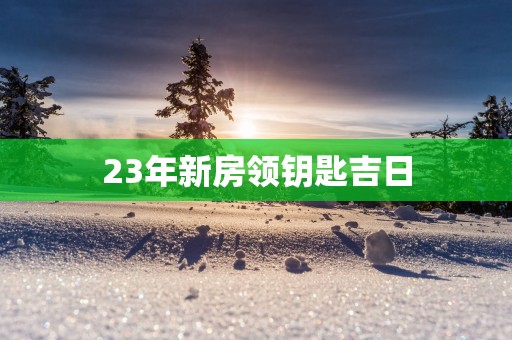 23年新房领钥匙吉日