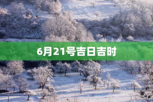 6月21号吉日吉时