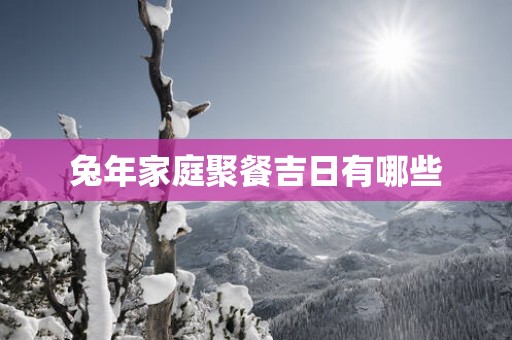 蛇年家庭聚餐吉日有哪些