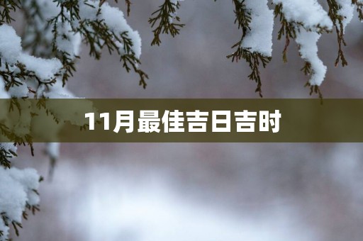 11月最佳吉日吉时