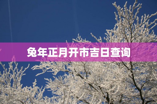 蛇年正月开市吉日查询