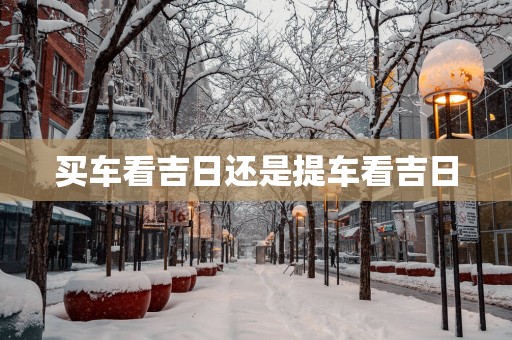 买车看吉日还是提车看吉日