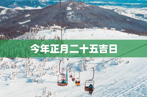 今年正月二十五吉日
