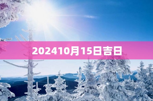 202510月15日吉日