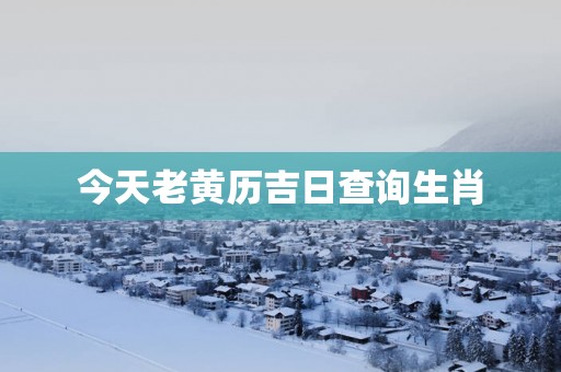 今天老黄历吉日查询生肖